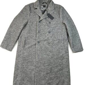 Twenty Montreal Maddux Double Breasted Overcoat Mens‎ Large New Gray Soft Fleece